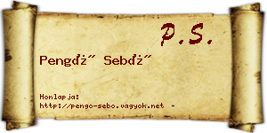 Pengő Sebő névjegykártya